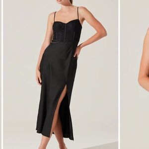 ASTR The Label Bustier Sleeveless Midi Dress
